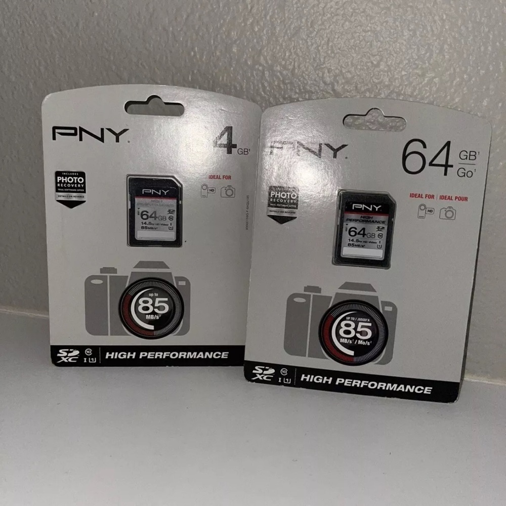 PNY High Performance 64GB Up to 85MB/sec 14.5hrs Ud Video X2
